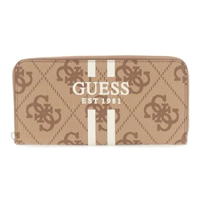 Afbeelding van GUESS Laurel II SLG Large Zip Around Wallet L Latte Logo