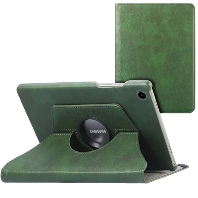 Afbeelding van Samsung Galaxy Tab A9 Hoes: iMoshion 360 Draaibare Bookcase Groen Kunstleder Tablet Hoezen