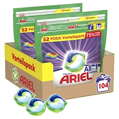 Afbeelding van Ariel Wasmiddel Pods All in 1, kleurwasmiddel, 104 wasbeurten, kleurbescherming
