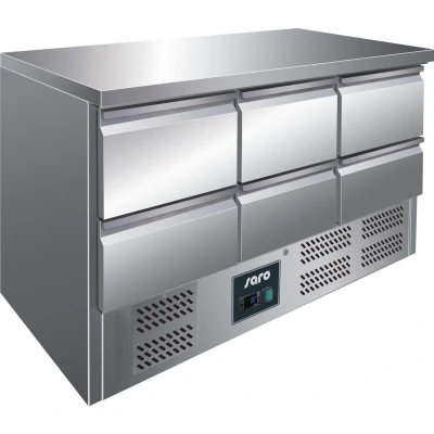 Afbeelding van Gekoelde werkbank Vivia S 903 s/s Top 6x 1/2 6 lades (H)87x(B)136,8x(D)70