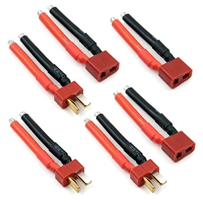 Afbeelding van 3 Pairs T Plug Connector Female and Male Deans with 12AWG Silicon Wire for RC Lipo Battery Cable Drone