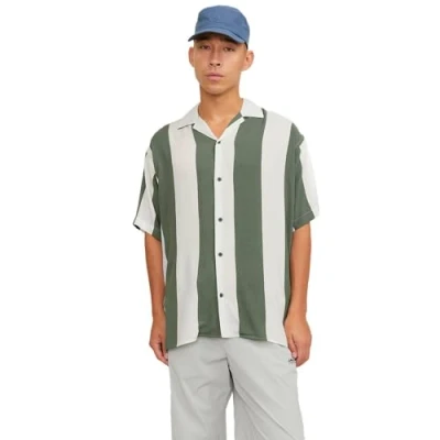 Afbeelding van Jack &amp; Jones Jcojeff Resort Relax Overhemd, Heren, Maat: Medium, Agave green
