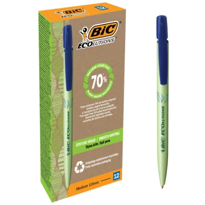 Afbeelding van Balpen Bic Ecolutions media clic bio based medium blauw