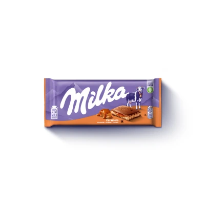 Afbeelding van Milka Caramel Chocolade Reep 100 Gram