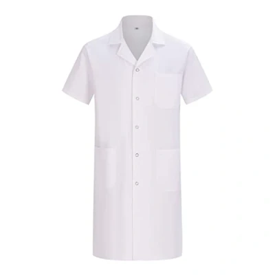 Afbeelding van MISEMIYA Unisex laboratoriumjas sanitair uniform medische jas apotheek Ref: Q8162, wit, S