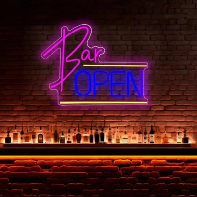 Afbeelding van Bar Open Neon Sign Dimbare LED Licht USB Aangedreven Helder Light Up Teken voor Thuis Bierbar Slaapkamer Restaurant Man Cave Cafe Bistro Club Party Muur Decor Geschenken