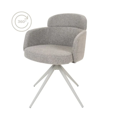 Afbeelding van Home67 Eetkamerstoel Chase Bouclé Brown