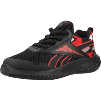 Afbeelding van Reebok RUSH Runner 5 Elastic LACE Unisex Hardloopschoenen voor op de weg kinderen, Maat: 20, Black/energyred/grey3 Textiel/ synthetisch