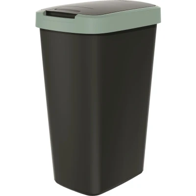 Afbeelding van Prosperplast Prullenbak / Afvalbak 45L Zwart met lichtgroen frame
