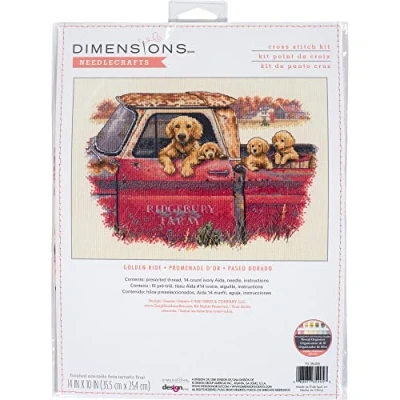 Afbeelding van Dimensions Counted Cross Stitch Kit 14&quot;X10&quot; Golden Ride (14 Count)