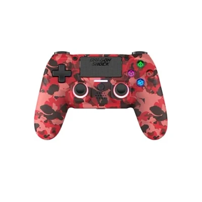 Afbeelding van DragonShock MIZAR BT Draadloze Controller Rood Camo Geschikt voor PS4, PC en Mobile