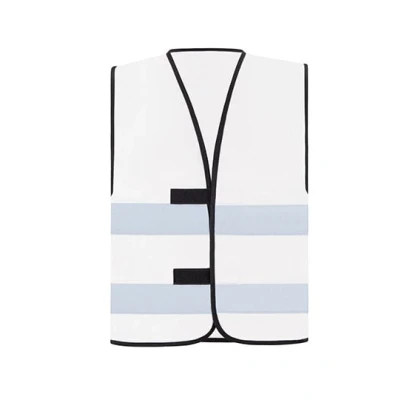 Afbeelding van KORNTEX Dortmund Veiligheidsvest met klittenbandsluiting, veiligheidsvest, pechvest, EN 17353 gecertificeerd, 360 reflecterende strepen, L, wit, sterk reflecterend voor de beste zichtbaarheid,