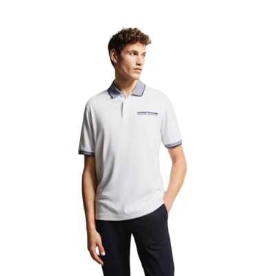 Afbeelding van bugatti Herenpolo 1:2 mouw, wit 10, S