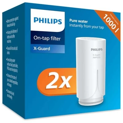 Afbeelding van Philips Cartdridge AWP305P2/10 Kraanwaterfilter X Guard microfiltratie, vermindert tot 99% chloor en smaakbeïnvloedende stoffen