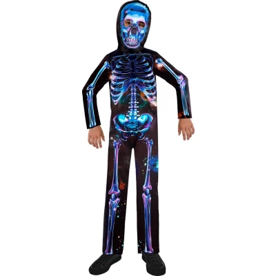 Afbeelding van Amscan Kinderkostuum Neon Skelton Boy Jongens Neon/zwart Maat 8 10 Jaar