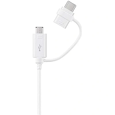 Afbeelding van USB C &amp; Micro naar kabel van Samsung 1,5 Meter / Wit