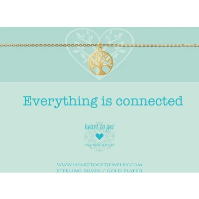 Afbeelding van Heart to Get bracelet, gold plated, tree of life, everything is connected
