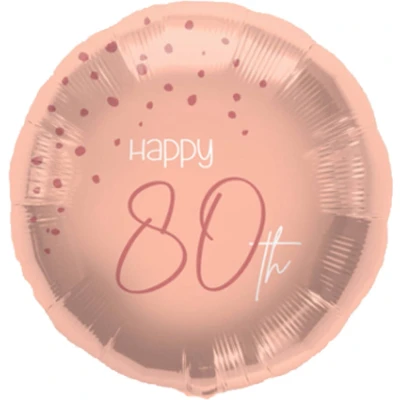 Afbeelding van Folat Folieballon 80 Jaar Elegant Lush Blush 45 cm