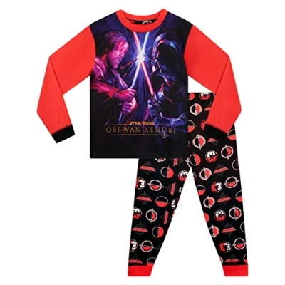 Afbeelding van Star Wars Jongens Pyjama Obi Wan Kenobi Nactkleding voor Kinderen Rood en Zwart 146