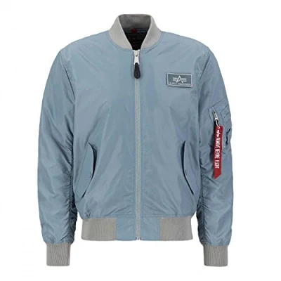 Afbeelding van Alpha Industries MA1 Bomberjacks, Heren, Maat: Small, Grey blue