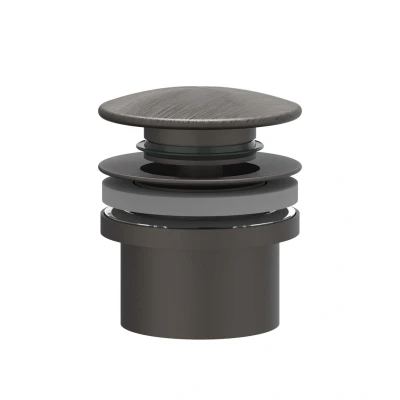 Afbeelding van IVY afsluitbare klikplug RVS 316 Geborsteld carbon Black PVD