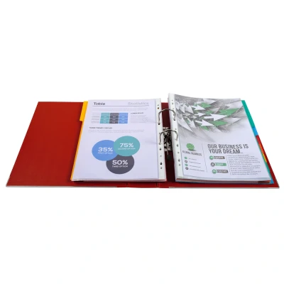 Afbeelding van Exacompta ref. 53304E 1 Ordner met hefboom Maxi Prem&#039;Touch® A4 80 mm rug mechaniek Afmetingen: 32 x 30 8 cm Formaat Kleur : Bordeaux