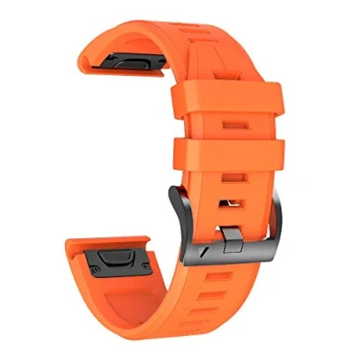 Afbeelding van NotoCity Armband voor Garmin Fenix 5/Fenix 5 Plus/Fenix 6/Fenix 6 Pro/Forerunner 935/945, 22 mm brede siliconen Quick Fit horlogeband, meerdere kleuren (oranje)