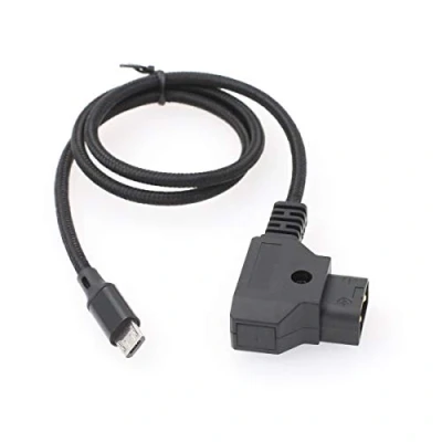 Afbeelding van HangTon Nucleus Nano Motor Stroomkabel P tap D naar Micro USB 90 graden rechte hoek 14.8V 50cm voor Tilta