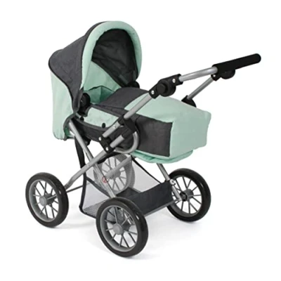 Afbeelding van BAYER CHIC 2000 Combi poppenwagen LENI Melange antraciet mint