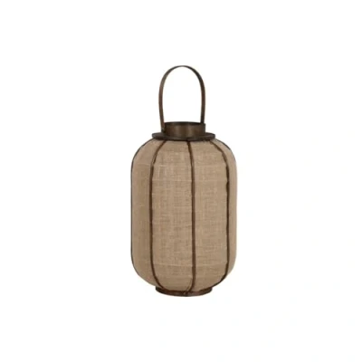 Afbeelding van Kaarshouder Home ESPRIT Natuurlijk Jute Bamboe 29,5 x 46 cm