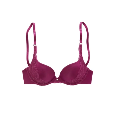 Afbeelding van s.Oliver Dames push up beha in berry, cup C, 75C