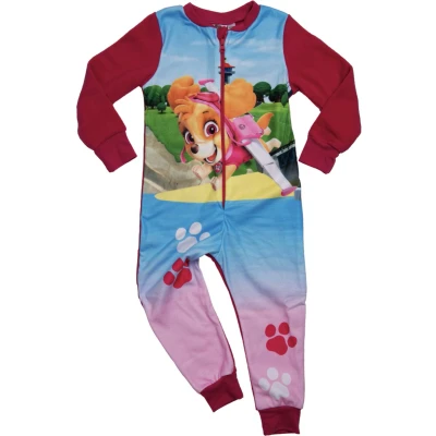 Afbeelding van Paw Patrol Onesie / Jumpsuit Huispak Fleece Roze Maat 98/104