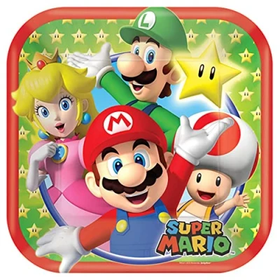 Afbeelding van Bord Super Mario 18cm 8 stuks