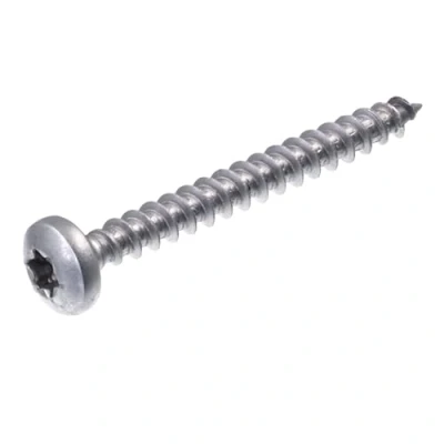 Afbeelding van SECCARO Spaanplaatschroef halfronde kop 6 x 50 mm, roestvrij staal V2A VA A2, houtschroef met volledige schroefdraad, TX/binnenzeskant, 100 stuks