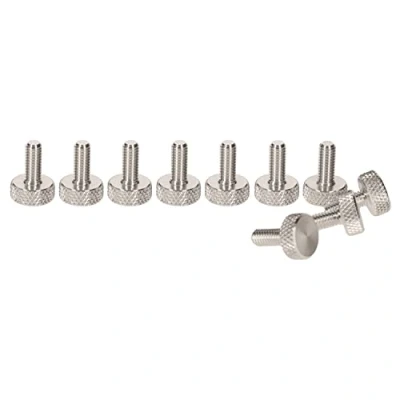 Afbeelding van PrecisionGeek M4 x 10mm aluminium platte gekartelde duimschroeven (Set van 10)