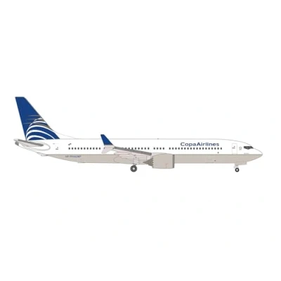 Afbeelding van Herpa vliegtuig model Copa Airlines Boeing 737 Max 9 HP 9916CMP schaal 1:500 voor verzamelaars, miniatuur deco, metaal zonder onderstel