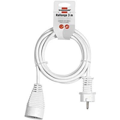 Afbeelding van Brennenstuhl Verlengsnoer 3 m (gebruik binnenshuis) 1168431 wit
