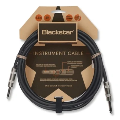 Afbeelding van BLACKSTAR 6 m (20 ft) rechte jack ¼ naar kabel voor bas/elektrische gitaar/elektro akoestische/toetsenbord/versterker