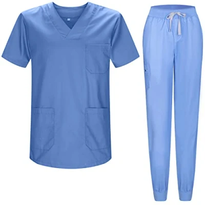 Afbeelding van MISEMIYA Gezondheidspyjama, uniseks, medische uniformen 817 8316, Lichtblauw, XL