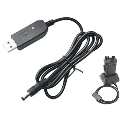 Afbeelding van Mengshen USB Smart Charger Cable oplaadkabel Transformer kabel compatibel met Baofeng Walkie Talkie radioapparatuur UV 5R 5RA 5RE 82 BF F8HP 82HP 5X3 radio MS CB01