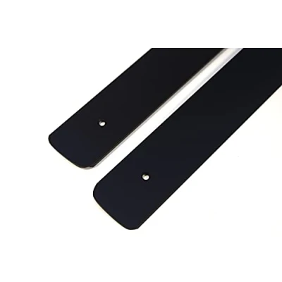 Afbeelding van Eindlijst, hoeklijst, werkblad, keuken, zwart, 38 mm aluminium (links + rechts met schroefgaten)