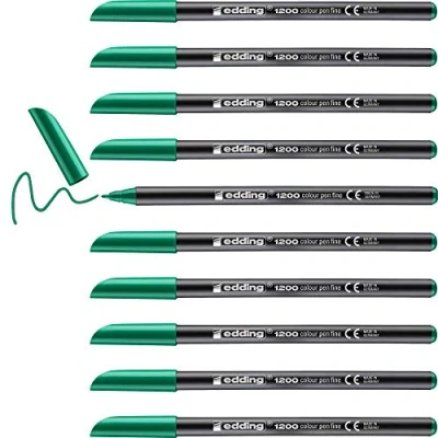 Afbeelding van 10x Fineliner edding 1200 groen 0.5 1mm
