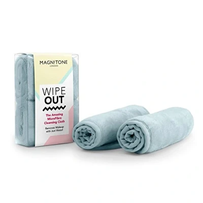 Afbeelding van Magnitone London WipeOut! Microfiber reinigingsdoekjes voor gezichtsreiniging en make up grijs