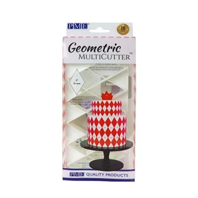 Afbeelding van PME GMC163 Geometric MultiCutter Diamond, grote geometrische uitsteekvormen, diamant XL, groot formaat, ABS kunststof, wit