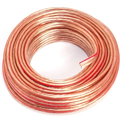 Afbeelding van luidsprekerkabel 2x1,50mm2 10m transparant CCA audiokabel