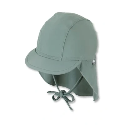 Afbeelding van Sterntaler Peaked cap met nekbescherming mat groen