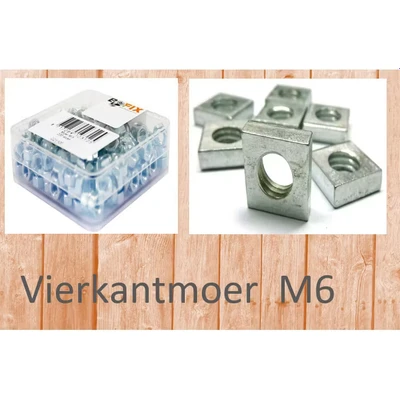 Afbeelding van Bofix Vierkantmoer M6 (100st)