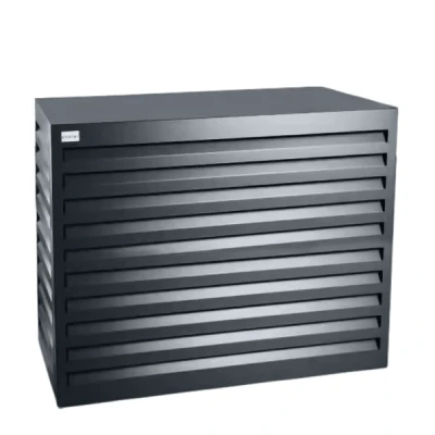 Afbeelding van Evolar EVO COVER LA7016 Airco &amp; Warmtepomp Buitenunit Omkasting Maat Large 120 x 110 65 cm Gepoedercoat Aluminium Hoogwaardige kwaliteit Donker Antraciet RAL 7016