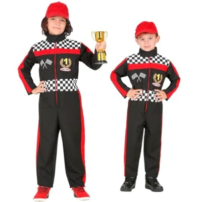 Afbeelding van Widmann Kinderkostuum Formule 1 rijder, overall, racer, sporter, themafeest, carnaval