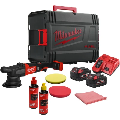 Afbeelding van Milwaukee M18 FROP15 502X KIT FUEL Excentrische polijstmachine 15mm uitslag, set (2x 5,0Ah accu) in HD Box